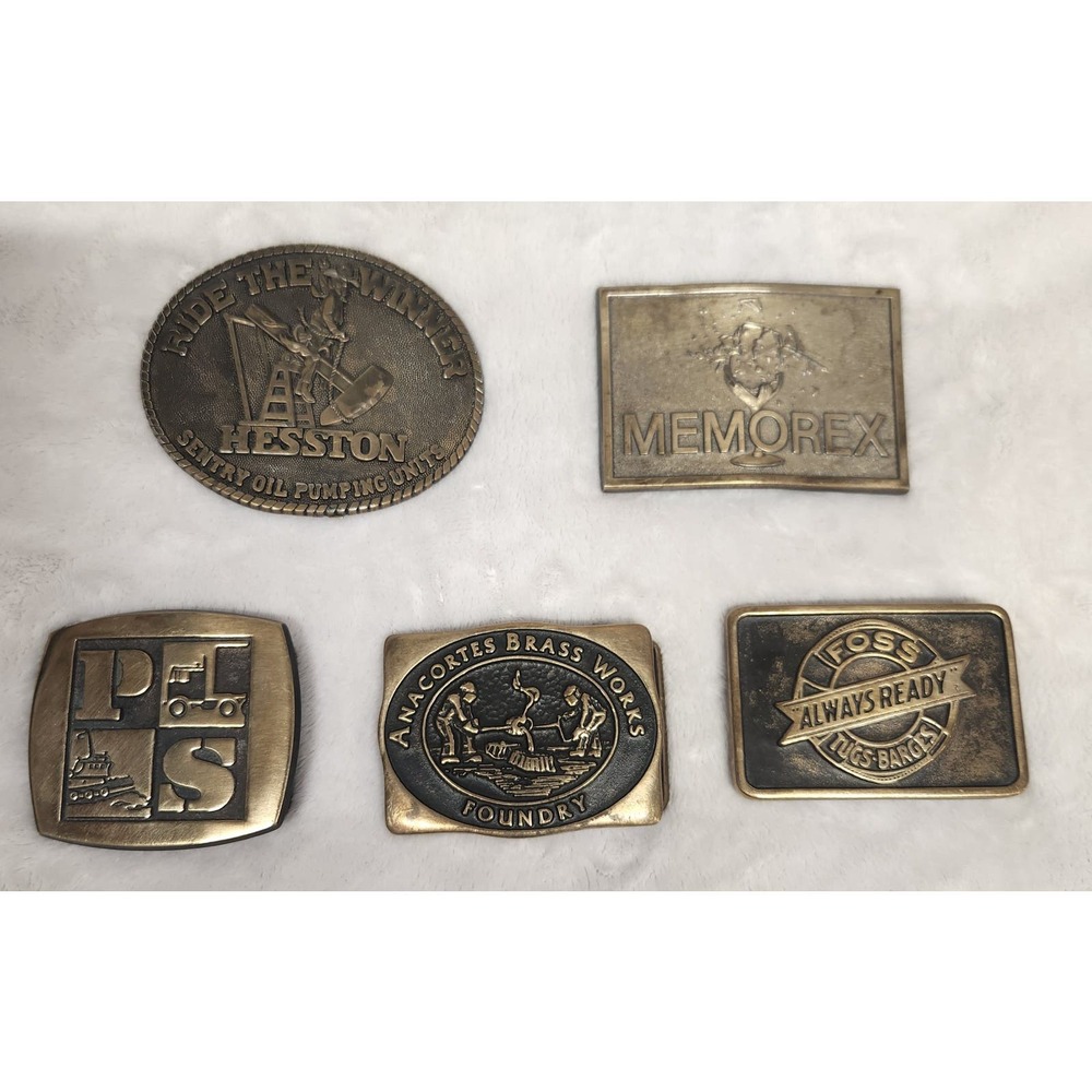 Vintage Belt Buckles - Set of 5